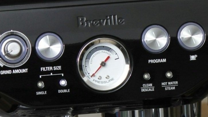 Breville espresso machine close up
